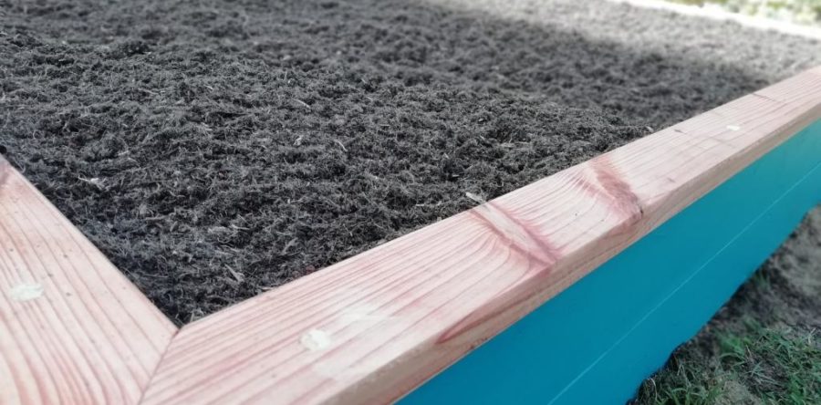Carré Potager en Douglas sur mesure 180x120x30 coloris Polo