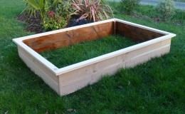 Carré potager rectangle en Douglas brut  180x120x30