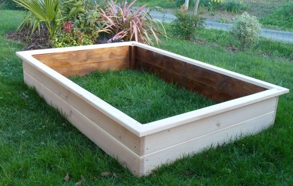 Carré Potager sur-mesure 210x120x30 en bois de Douglas Brut