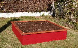 carré potager 120x120x30 rouge