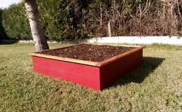 carré potager 120x120x30 rouge