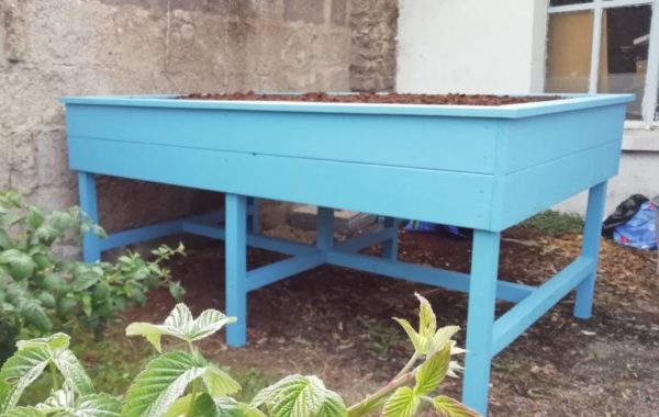 Carrés Potagers sur pieds en Douglas sur mesure 180x120x85 et 100x100x85 coloris Belle île