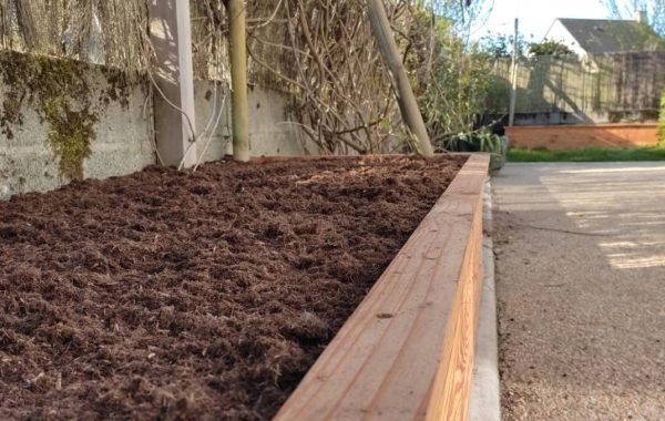 Carrés potagers trois côtés sur mesures hauteur 40cm